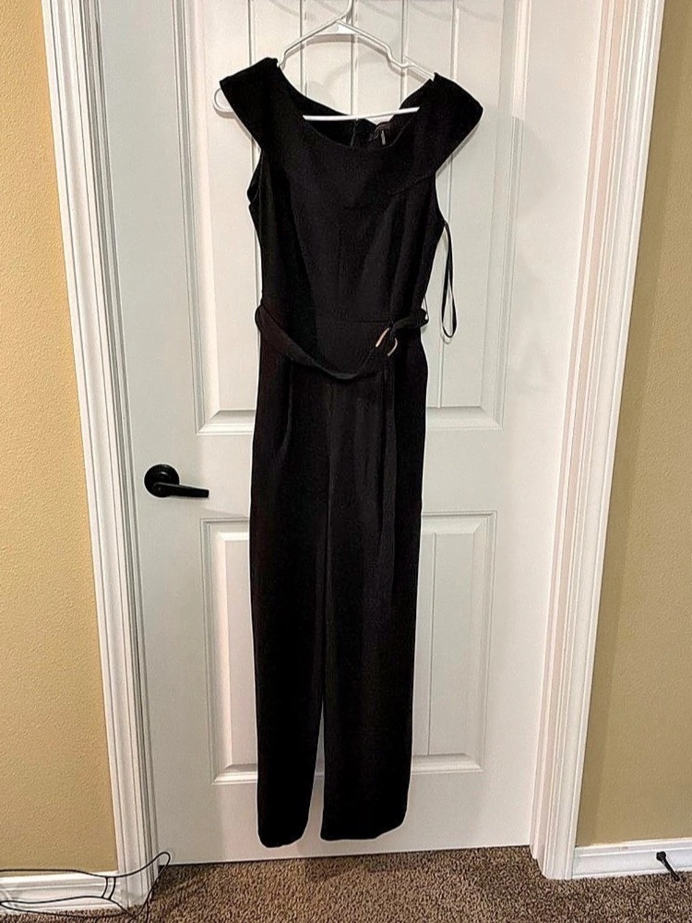 Donna Karan Wide Leg Jumpsuit in Black Size 8 Like New